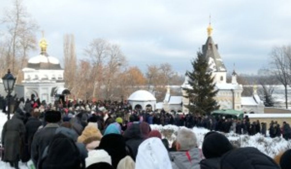 Велике освячення води на джерелах прпп. Антонія і Феодосія в Лаврі