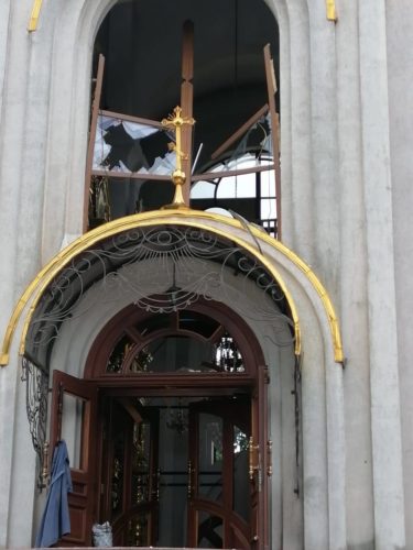 У Покровську від обстрілів вчергове постраждав Михайлівський храм УПЦ